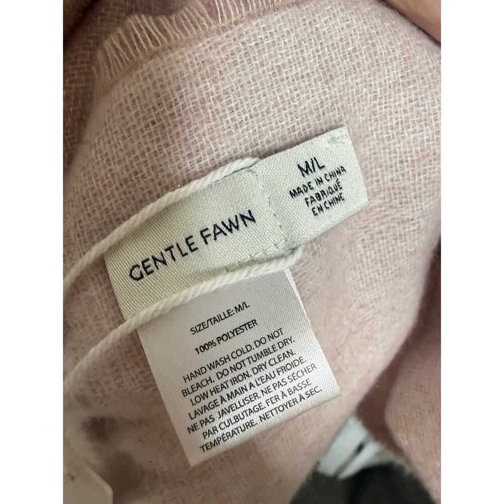 NWT GENTLE FAWN Women's M L Hermosa Kimono Pink Fringe Soft Wrap Throw Sweater - Picture 10 of 16